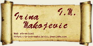 Irina Makojević vizit kartica